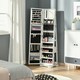image 4 of HOMCOM Jewelry Cabinet Full Length Mirror 360 Swivel Jewelry Organizer