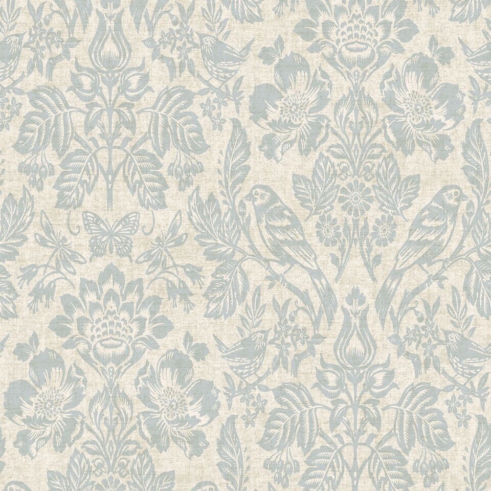 image 1 of Holden Decor Hawthorn Meadow Blown Vinyl Textured Wallpaper | Blue | Blue | 1