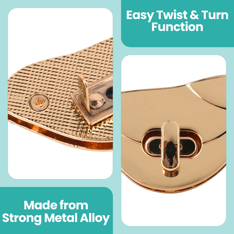 image 1 of Bird Twist Turn Lock Clasp, Decorative Closure For Leathercraft Projects