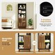 image 5 of COSTWAY Bookshelf 5-Tier Bookcase w/Reversible Shelf Black