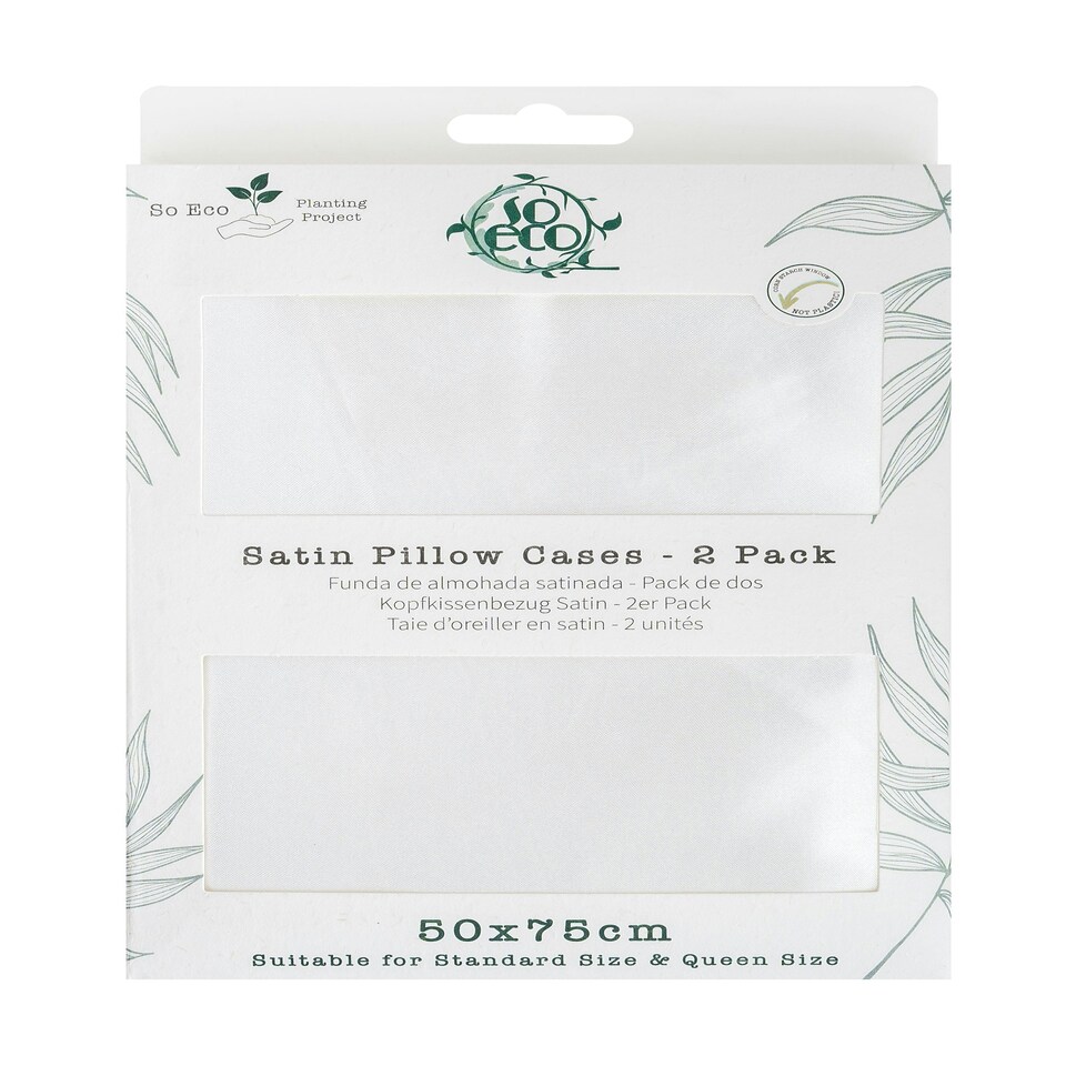 image 1 of So Eco Satin Pillow Case - Double Pack
