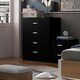 image 2 of FWStyle Tunis 4 Drawer Chest Of Drawers Matt Black