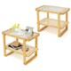image 4 of COSTWAY Side Table Tempered Glass Top Sofa End Table Yellow