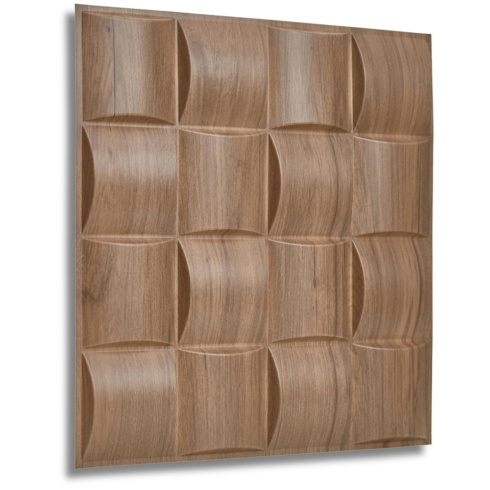 image 1 of NOVECRAFTO Lattice Effect 3D Wall Panels – 6 Sheets Covering 1.5m² | 16.15ft² Interior Cladding Set | Square Grid Design – Each Panel 50x50cm Wooden