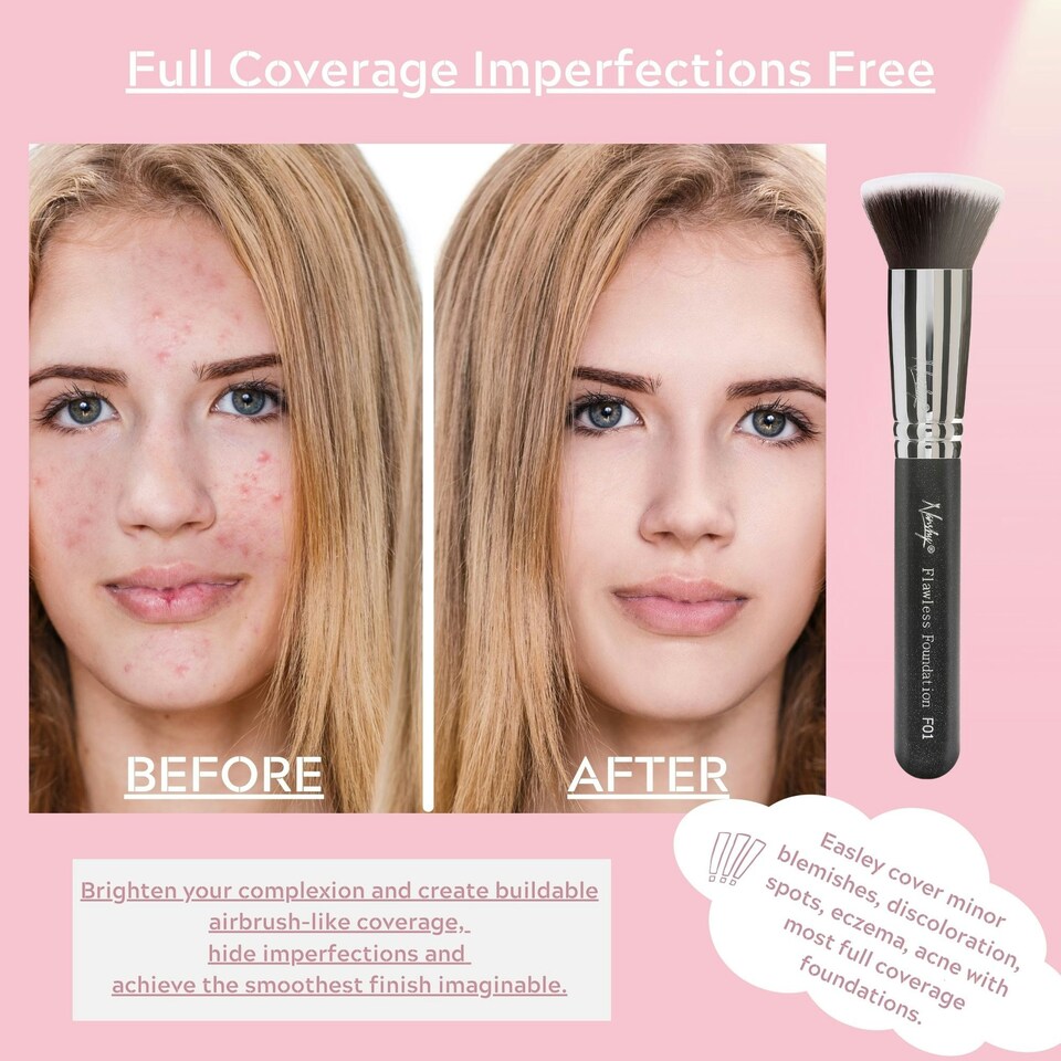 image 1 of Nanshy Flawless Foundation Makeup Brush Black
