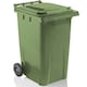 image 1 of Large 240 Litre Green Coloured Outdoor Council Wheelie Bins Complete With Lid And Wheels | Green