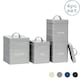 image 1 of Harbour Housewares 4 Piece Grey Vintage Metal Kitchen Canisters Set Utility Storage Utility Containers Storage Box Storage Container