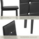 image 4 of Dining Chair Set - high backrest, slim steel legs & rhinestone highlights - Set of 8 Black