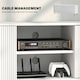 image 5 of HOMCOM Modern TV Stand Cabinet with Storage for Living Room, White