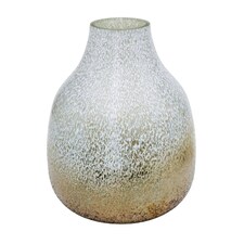 Verre Round Frosted Vase - Glass - L21 x W21 x H25 cm - Gold | Grey