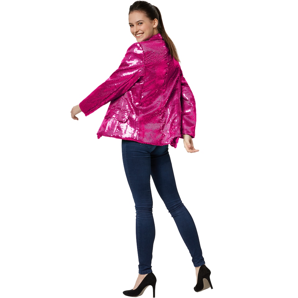 image 1 of Womens sequin jacket | Pink | pink | 1