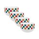 image 1 of Checkered Ceramic Bowl - Set of 4