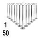 image 1 of Argon Tableware Table Numbers with 30cm Holders - 30cm - Silver - Pack of 50