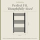image 5 of Straight Heated Towel Rail Radiator, 455W, 500 x 800mm, Matt Black | Black | Matt Black