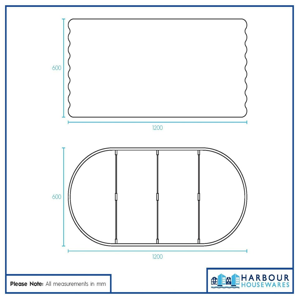 image 1 of Harbour Housewares Rounded Raised Garden Beds - 120cm x 60cm x 60cm - Anthracite - Pack of 2 Black