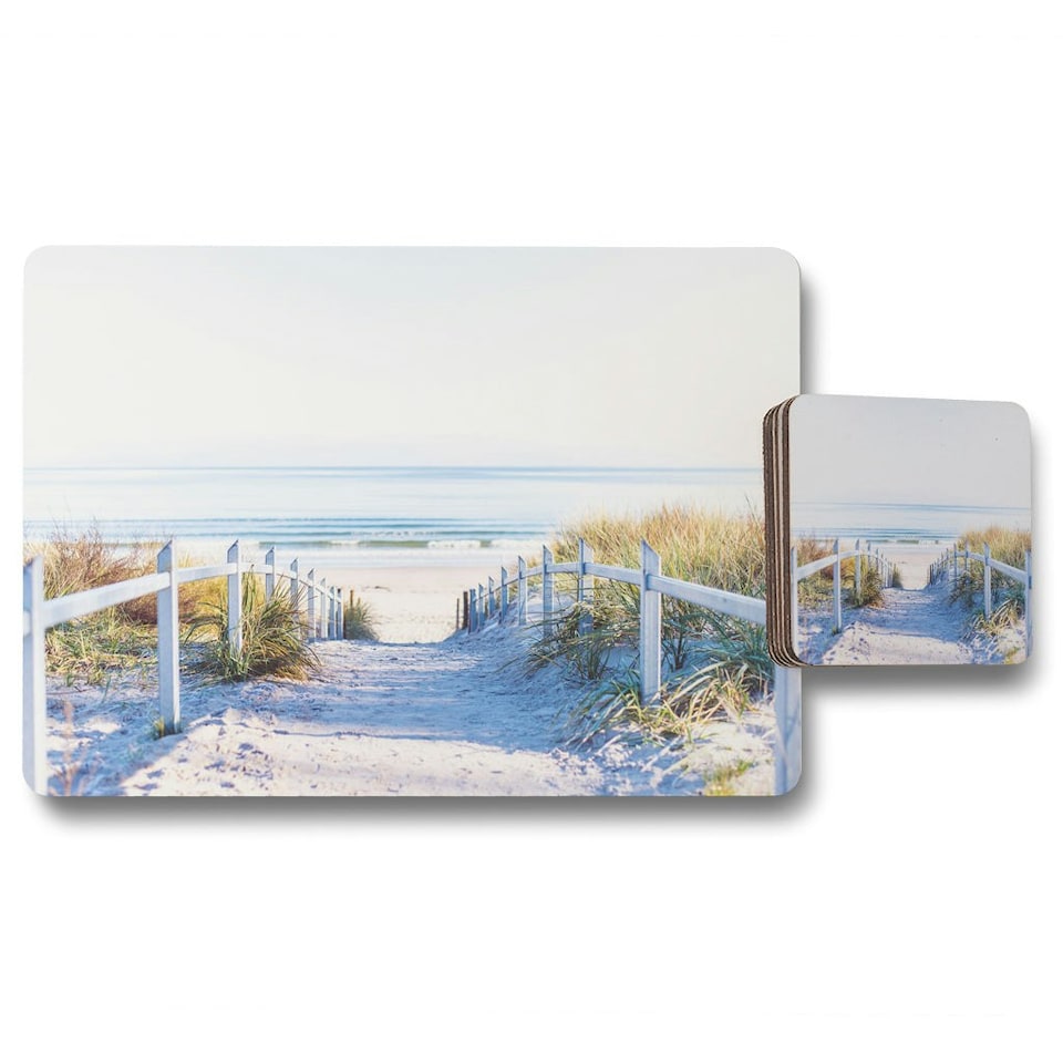 image 1 of Path to the beach at baltic sea (Placemat & Coaster Set)