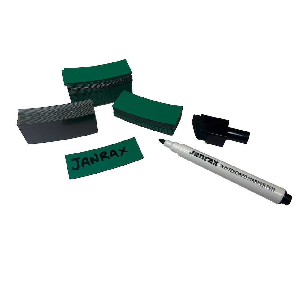 image 1 of Pack of 75 Green Magnetic Strip Name Tag Labels