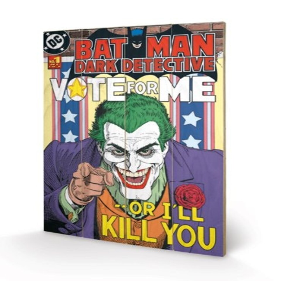 DC COMICS (THE JOKER – VOTE FOR ME) - WOOD PANEL