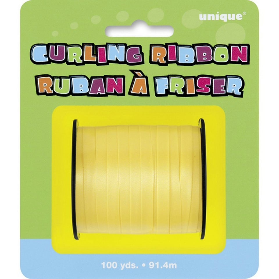 Unique Party Curling Ribbon Roll (100 Yards) - Yellow - 100 Yards
