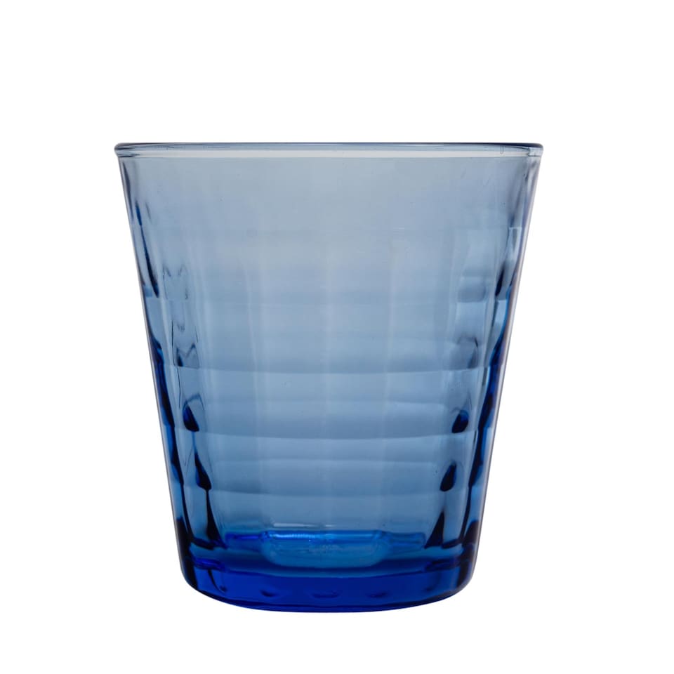 image 1 of Duralex Prisme Drinking Glasses - 220ml Tumblers for Water, Juice - Blue - Pack of 4 | Clear | Clear