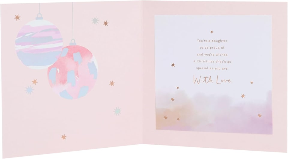 image 1 of Festive Baubles Design Daughter Christmas Card