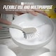 image 6 of Fantail Dish Brushes Firm Bristle Kitchen Washing Up Dish & Sink Scrubbers Long Handle - Pack of 5