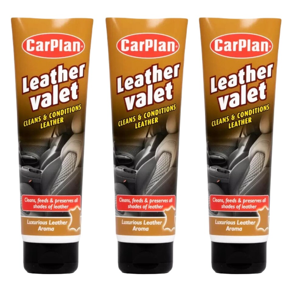 image 1 of CarPlan Leather Valet Cleans & Conditions - 150g x3
