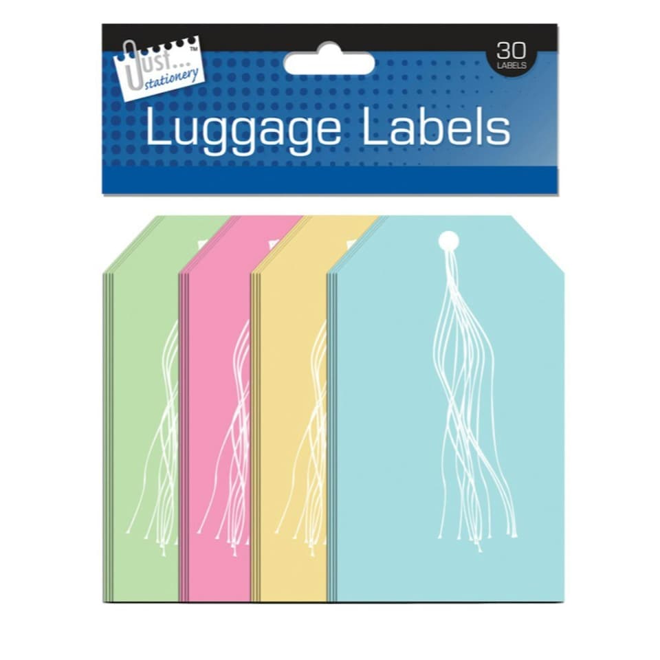 image 1 of Just Stationery 135x75mm Luggage Label (Pack of 30)