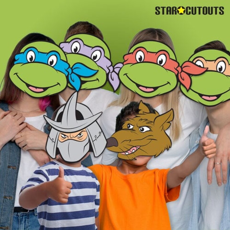 image 1 of Teenage Mutant Ninja Turtles Cardboard Face Masks - Pack of 6