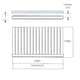 image 3 of 600mm (H) x 910mm (W) - White Horizontal Radiator (Berlin) - SINGLE Panel - (0.6m x 910m) - Depth 52mm