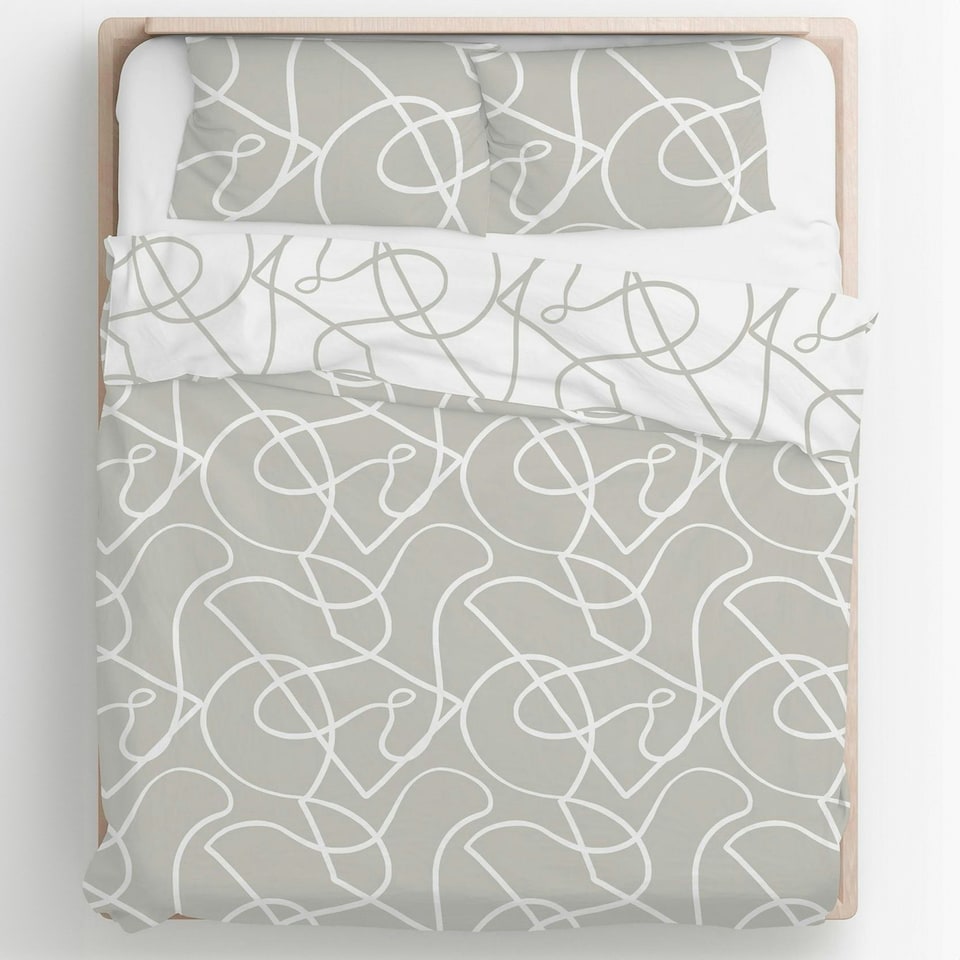image 1 of Copenhagen Home Pablo Stone Reversible Duvet Cover and Pillowcase Set - Single