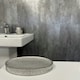image 4 of Showerdrape Pzazz Silver Diamante 3 Piece Bathroom Sink Accessory Set