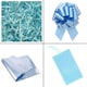 image 9 of Baby Boy Gift Hamper Kit - Blue Bassinet Basket (25cm) with Blue Gift Wrap Accessories
