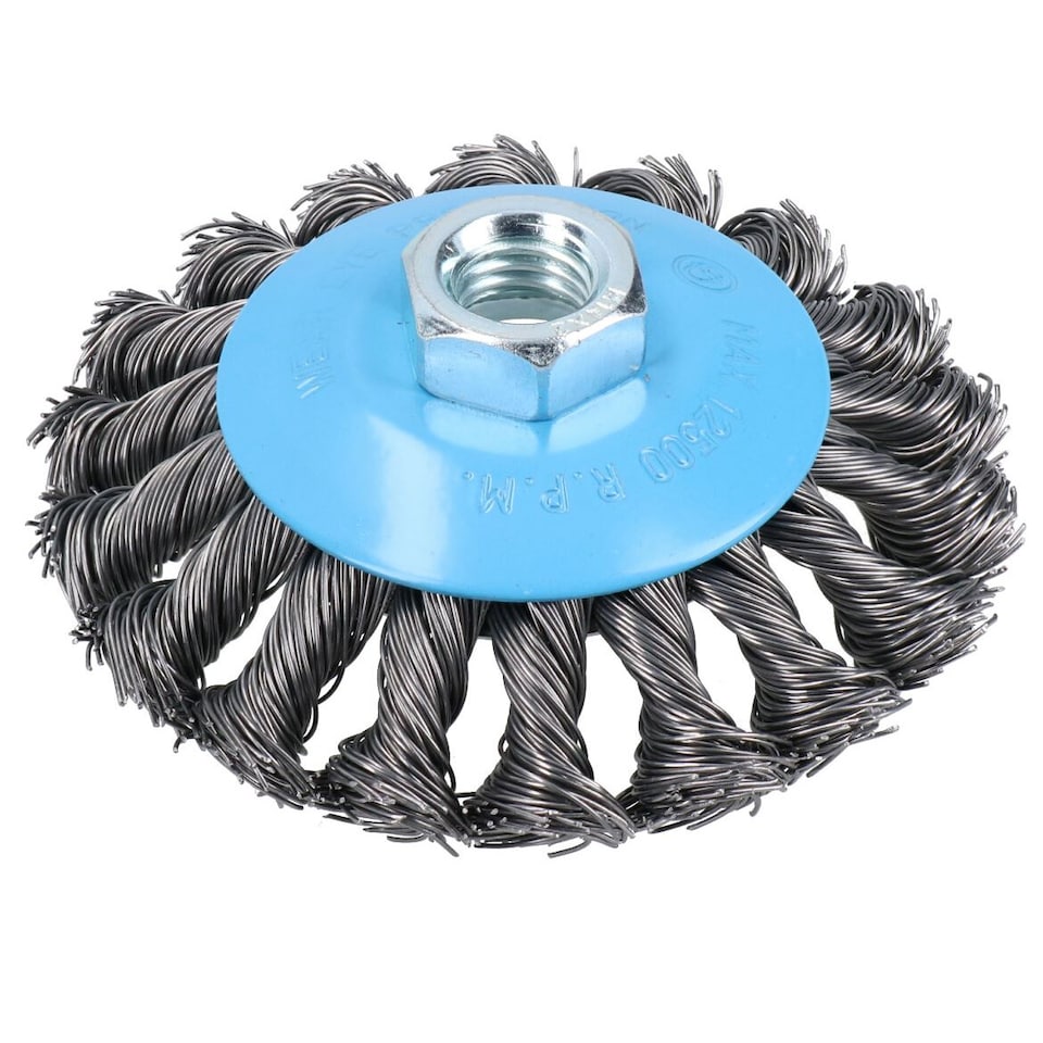 image 1 of 4 PACK Twist Knot Wire Brush / Wheel 115mm for Angle Grinder TE242