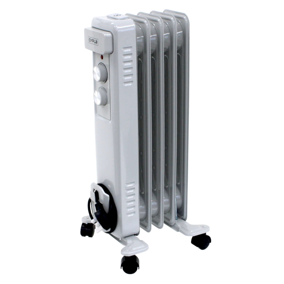 image 1 of 1000W 5 Fin Portable Oil Filled Radiator Electric Heater
