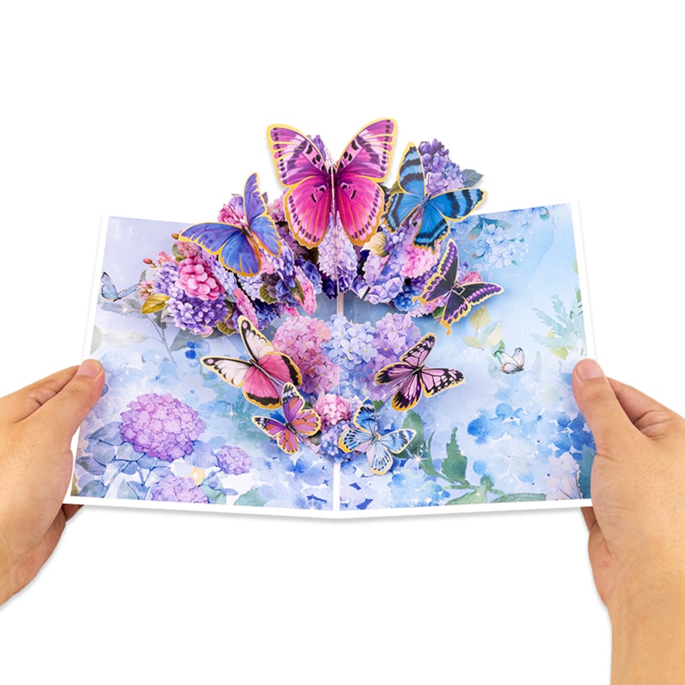 image 1 of Fluttering Grace Butterfly 3D Pop Up Greeting Card