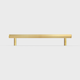 image 4 of Pushka Home Solid Brass Slim Hexagonal Cabinet Bar Handle 384m - Gold Gold