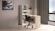 image 10 of FURNICOMP Echo Corner Office Desk with Bookcase - Matt White & Oak