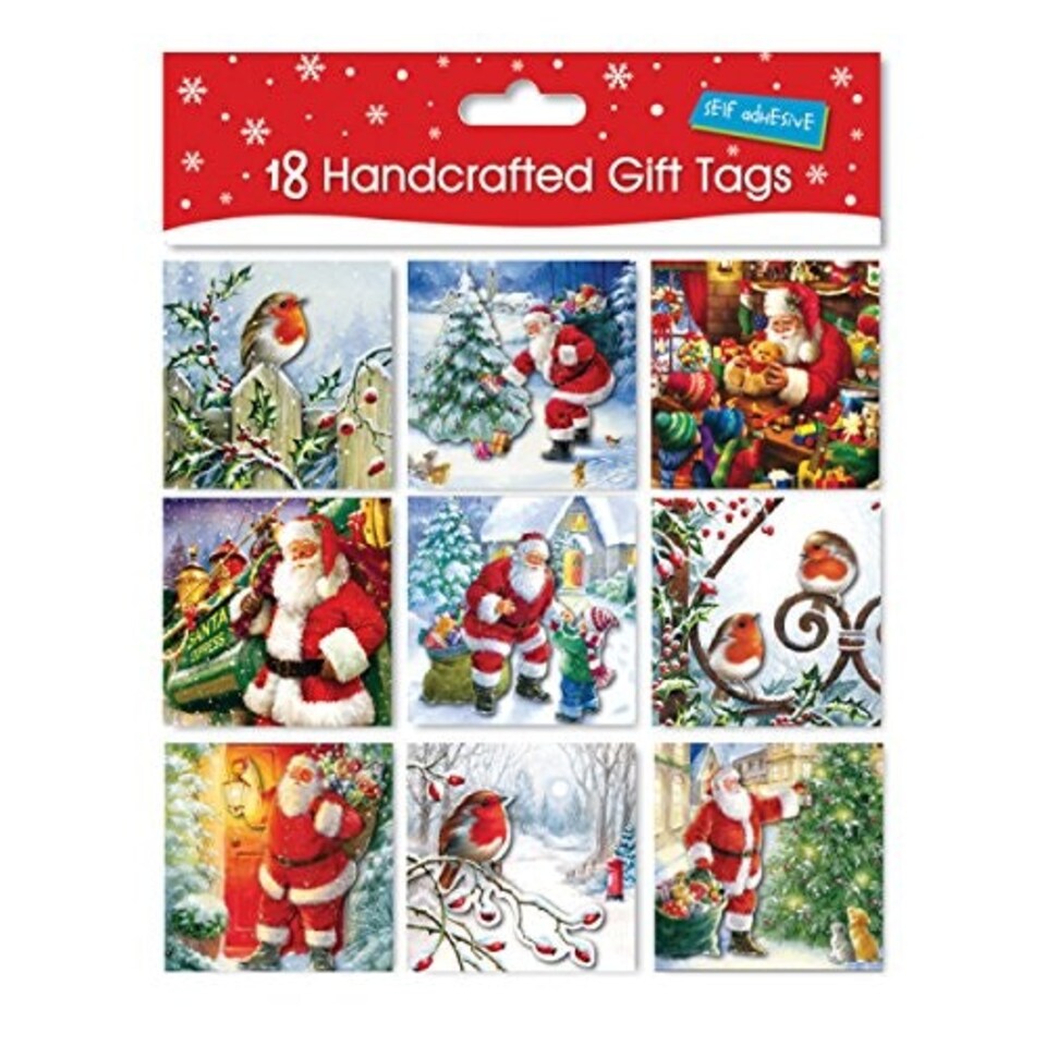 image 1 of 18 Traditional Handcrafted Christmas Gift Tags