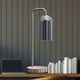 image 5 of Victoria - Satin Nickel Touch Lamp with Smoke Glass Shade Silver | Grey