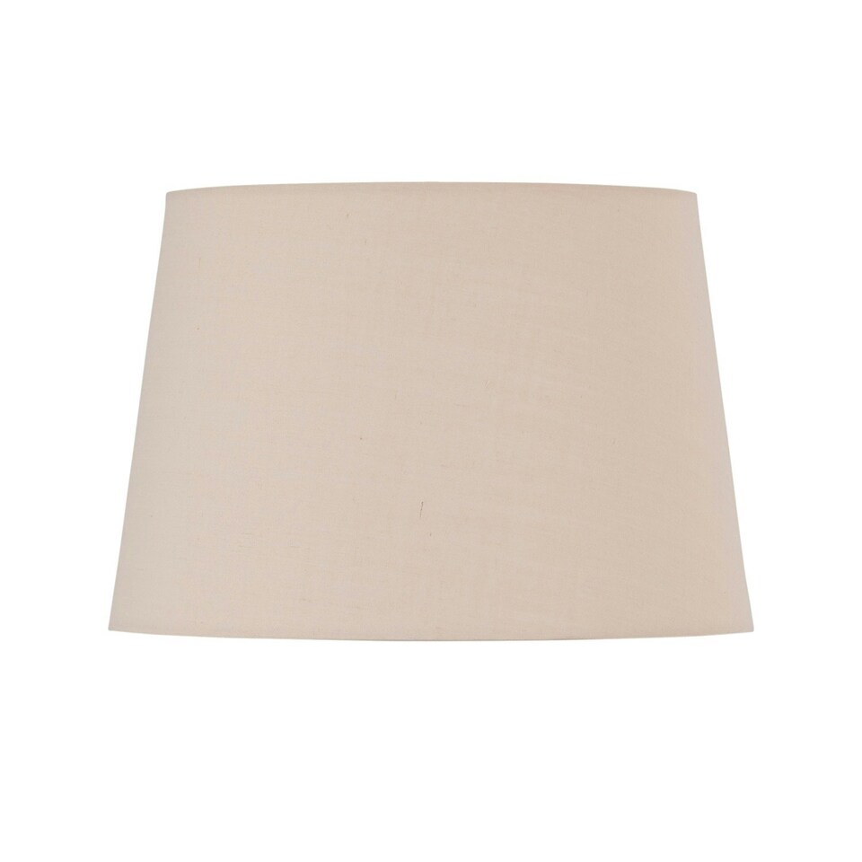 image 1 of First Choice Lighting Set of 2 Tripod Table Lamps with Natural Cotton Fabric Shades Chrome | Brown