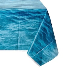 Ocean Waves Plastic Tablecover 274cm x 137cm
