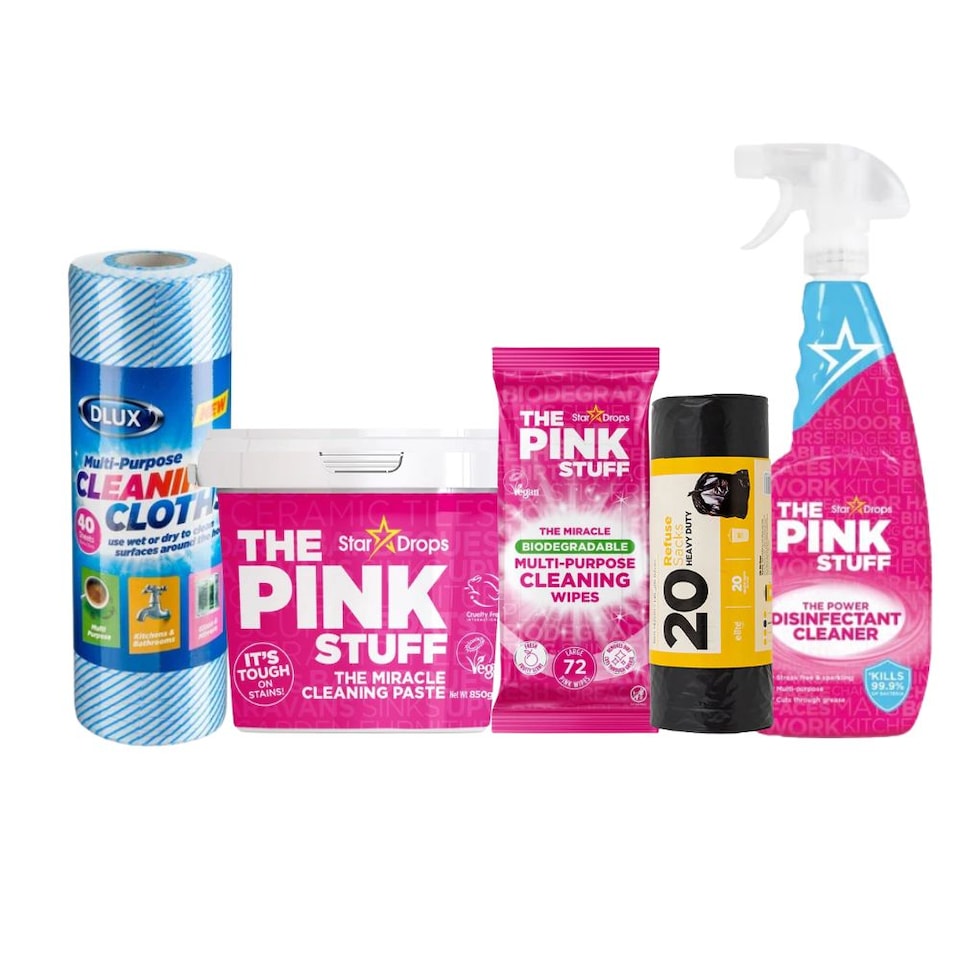 image 1 of The Pink Stuff Home Cleaning Bundle 5 Piece