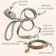 image 2 of Luxury Green Tweed Dog Walking Set - 3 Piece