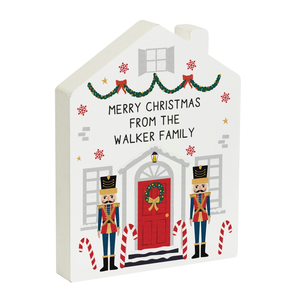 image 1 of Personalised Nutcracker Christmas House Ornament