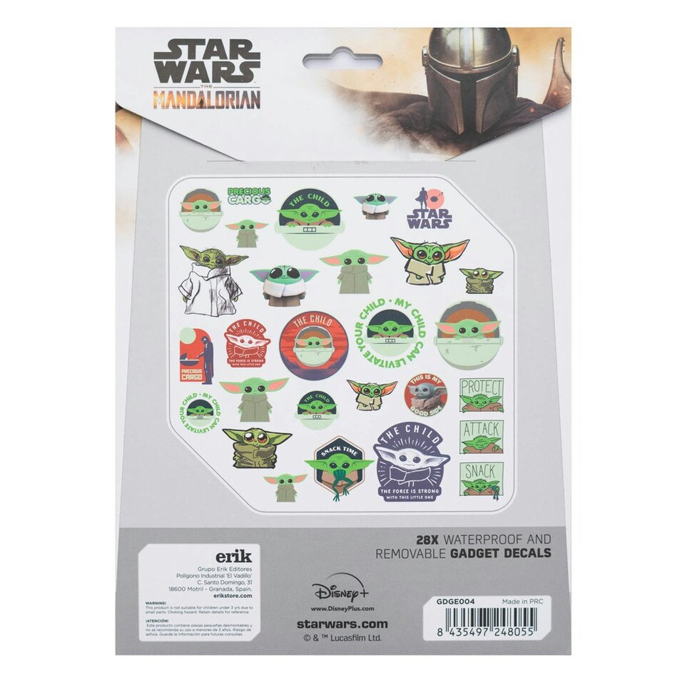 image 1 of Star Wars: The Mandalorian Tech Stickers (Pack of 28) - Multicoloured - One Size