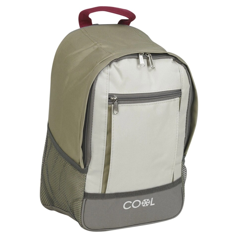 image 1 of Insulated Ice Cooler Shoulder Backpack Rucksack Bag Camping Hiking Picnic | Multi | 10L Olive | 1