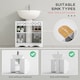 image 3 of HOMCOM Bathroom Under Sink Storage Cabinet 2 Door Wooden Cupboard Vanity Units | White | White