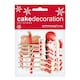 image 3 of Santa and Friends Christmas Cupcake Food Pick Toppers - Pack of 12