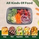 image 3 of 28oz Black Meal Prep Containers With Lid Plastic Microwave Safe Food Storage Box 20pc